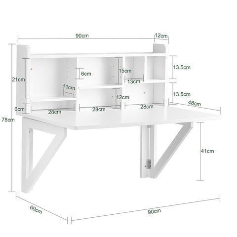 SoBuy Klaffbord Skrivbord Barnbord Datorbord FWT07-II-W