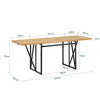 SoBuy FWT113-N utdragbart matbord för 2–8 personer, 65x(110–200) x76 cm | Platsbesparande köksbord med bordsskiva i trälook och metallstativ, för kök, matplats och arbetsyta