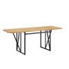 SoBuy FWT113-N utdragbart matbord för 2–8 personer, 65x(110–200) x76 cm | Platsbesparande köksbord med bordsskiva i trälook och metallstativ, för kök, matplats och arbetsyta