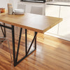 SoBuy FWT113-N utdragbart matbord för 2–8 personer, 65x(110–200) x76 cm | Platsbesparande köksbord med bordsskiva i trälook och metallstativ, för kök, matplats och arbetsyta