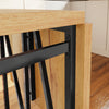 SoBuy FWT113-N utdragbart matbord för 2–8 personer, 65x(110–200) x76 cm | Platsbesparande köksbord med bordsskiva i trälook och metallstativ, för kök, matplats och arbetsyta
