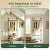 SoBuy KLS20-SCH Kompakt Väggklädställ med 2 MDF-Hyllor, Klädställ på Väggen, Bärkapacitet 45 kg, Industrisvart, 91,5x48x220 cm