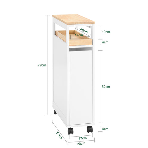 Pre-sale SoBuy smal hylla för badrum och kök Rullhylla Förvaringsvagn NSR11-WN