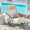 SoBuy OGS28-MIx2 Gungstolar för Utomhusbruk 2-pack – Textilene, 150 kg, 63×150×87 cm | Beige
