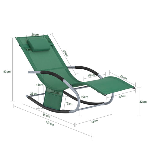 Pre-sale SoBuy Solstol Gungstol Loungestol Utemöbler OGS28-WD