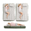 SoBuy OGS32-II-L-GR-P01 Luftmadrass med pump dubbelsäng sovmatta campingmadrass resemadrass luftmadrass camping för två, camping mattress grön 191 x 22 x 137 cm
