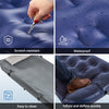 Sobuy OGS32-II-HG-P01 Luftmadrass med pump enkelsäng sovmatta campingmadrass resemadrass luftmadrass camping för individer camping mattress grå 191 x 22 x 76 cm