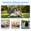 SoBuy OGS32-II-L-HG-P01 Luftmadrass med pump dubbelsäng sovmatta campingmadrass resemadrass luftmadrass camping för två, camping mattress grå 191 x 22 x 137 cm