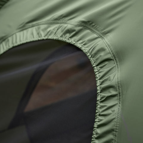 SoBuy Hopfällbart 4-i-1 Campingtält med Upphöjd Bädd för 2 Personer – Inkluderar Alusäng, Sovsäck, Luftmadrass & Bärväska – Maxvikt 180 kg – Grön | OGS61-L-GR