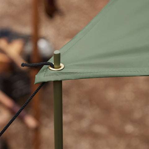 SoBuy Hopfällbart 4-i-1 Campingtält med Upphöjd Bädd för 2 Personer – Inkluderar Alusäng, Sovsäck, Luftmadrass & Bärväska – Maxvikt 180 kg – Grön | OGS61-L-GR