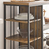 SoBuy SVW18-II-F Köksvagn på Hjul med Skyddskanter och Låsbara Hjul – Serveringsvagn 110×45×92 cm, Industriell Stil
