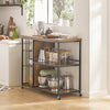 SoBuy SVW18-II-F Köksvagn på Hjul med Skyddskanter och Låsbara Hjul – Serveringsvagn 110×45×92 cm, Industriell Stil