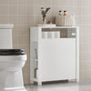 SoBuy Badrumsskåp, Toalettpappersmagasin, Skåp för tvättmaskin, förvaringsmöbel med 2 lådor, BZR83-W