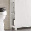 SoBuy Badrumsskåp, Toalettpappersmagasin, Skåp för tvättmaskin, förvaringsmöbel med 2 lådor, BZR83-W