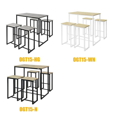 SoBuy Barbord och 4 pallar, Matgrupp, OGT15-HG