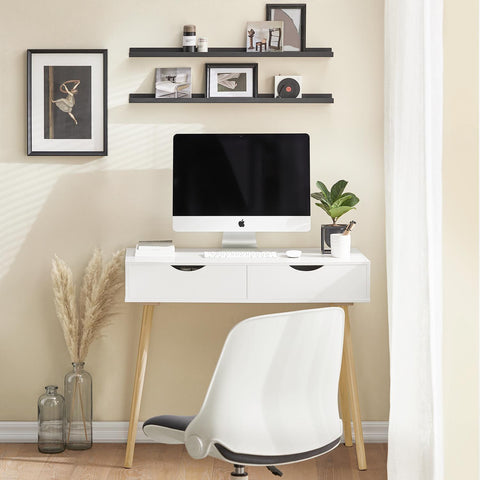 SoBuy Skrivbord med 2 lådor Datorbord Laptopbord FWT40-WN