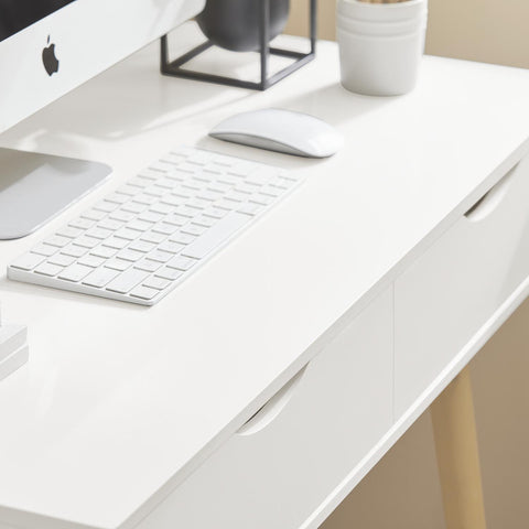 SoBuy Skrivbord med 2 lådor Datorbord Laptopbord FWT40-WN