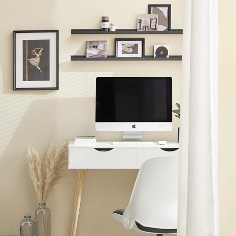 SoBuy Skrivbord med 2 lådor Datorbord Laptopbord FWT40-WN