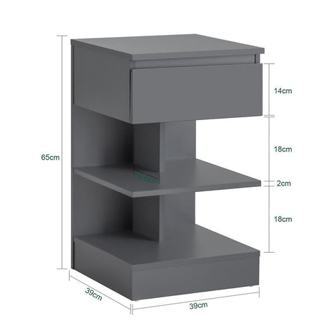 SoBuy Sängbord med 1 lådor, Nattduksbord FBT49-HG