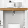 SoBuy Toalettrullehållare med 1 dörr Badrumsskåp golvstående BZR85-W