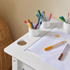 SoBuy skrivbord för barn med stol Skrivbord med förvaringsskåp KMB60-W
