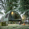 SoBuy,4-i-1 tält med sovsäck för campingstol, luftmadrass, hopfällbar barnsäng och tillbehör för 2 personer,OGS32-L-GR