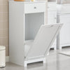 SoBuy Badrumsskåp med tvättkorg och lådor, Förvaringsmöbel badrum, BZR21-W