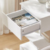 SoBuy Sängbord med 1 lådor, Nattduksbord vit FBT49-W