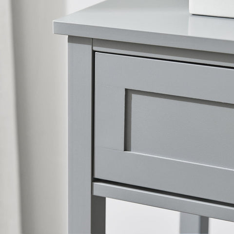 SoBuy Sängbord med låda Förvaringsbord Soffbord grå FBT46-HG